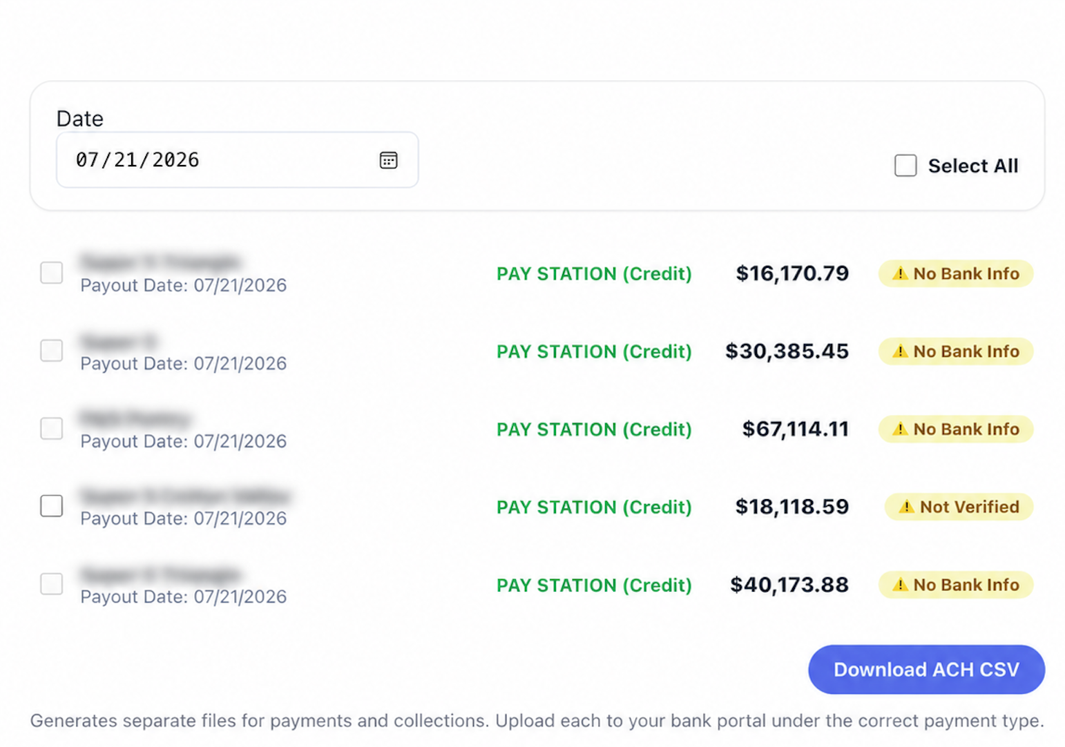 FuelJobberX ACH Payouts