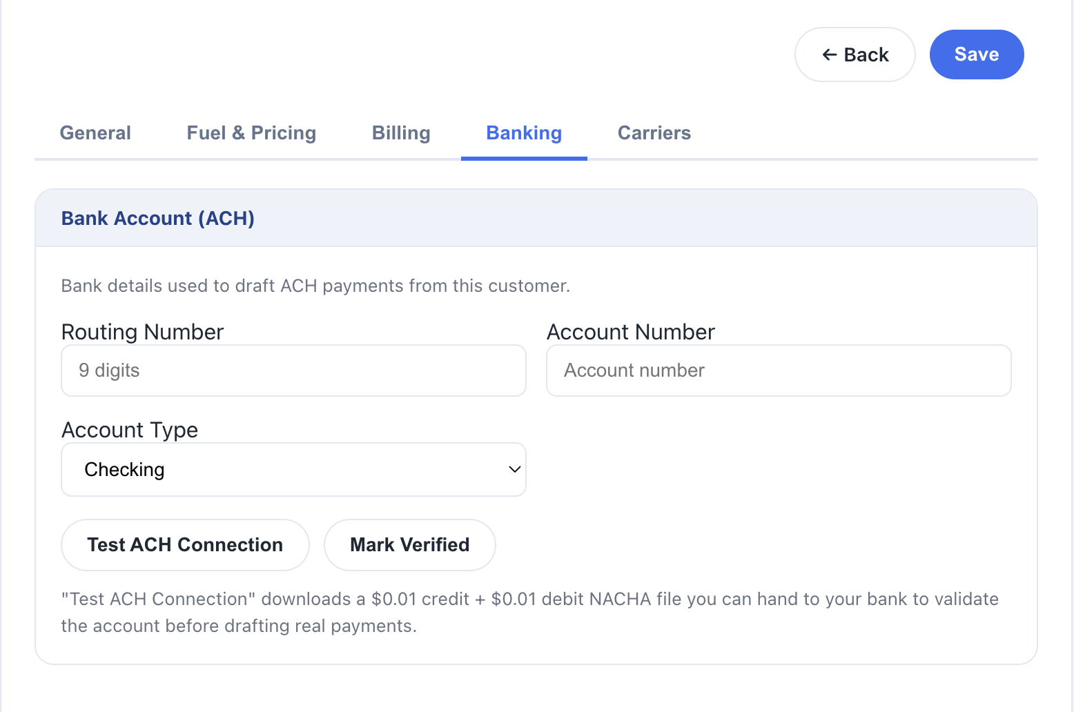 FuelJobberX Bank Account Verification
